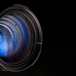 Photography lens over black